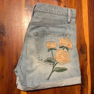 GAP Embroidered Jean Shorts